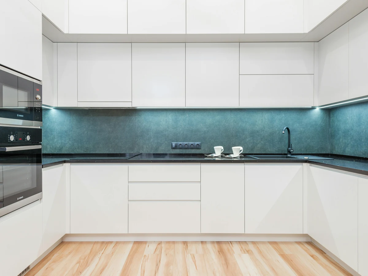 Black and wood dining room freshly painted by Barnstaple Decorators