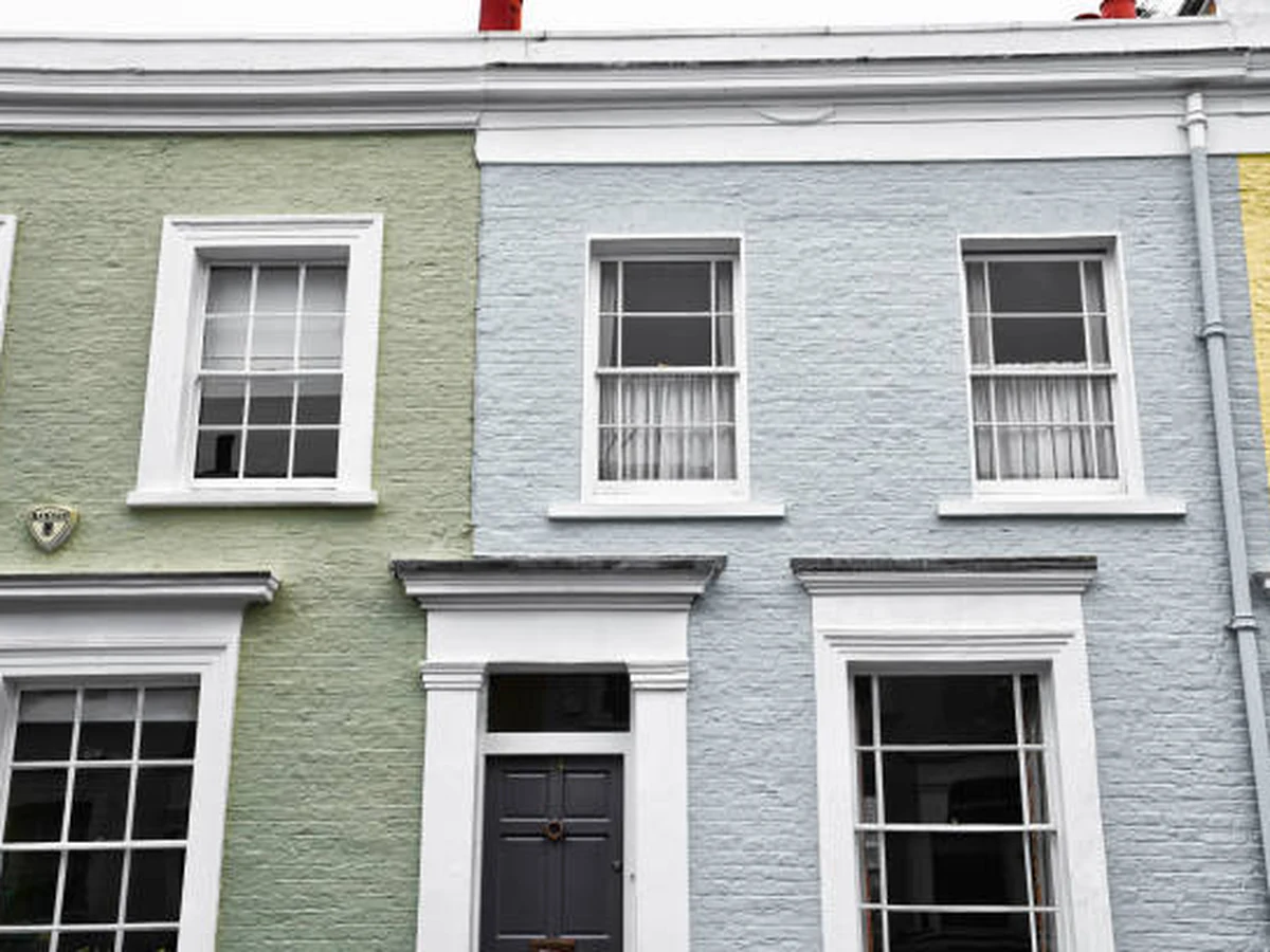 Exterior Painting Brick Terraced Houses by Barnstaple Decorators