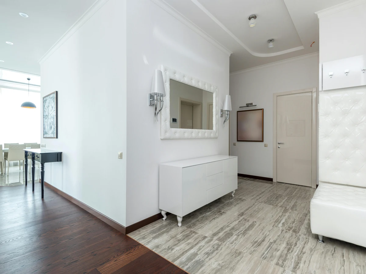 Bright modern hallway freshly painted in Barnstaple by Barnstaple Decorators