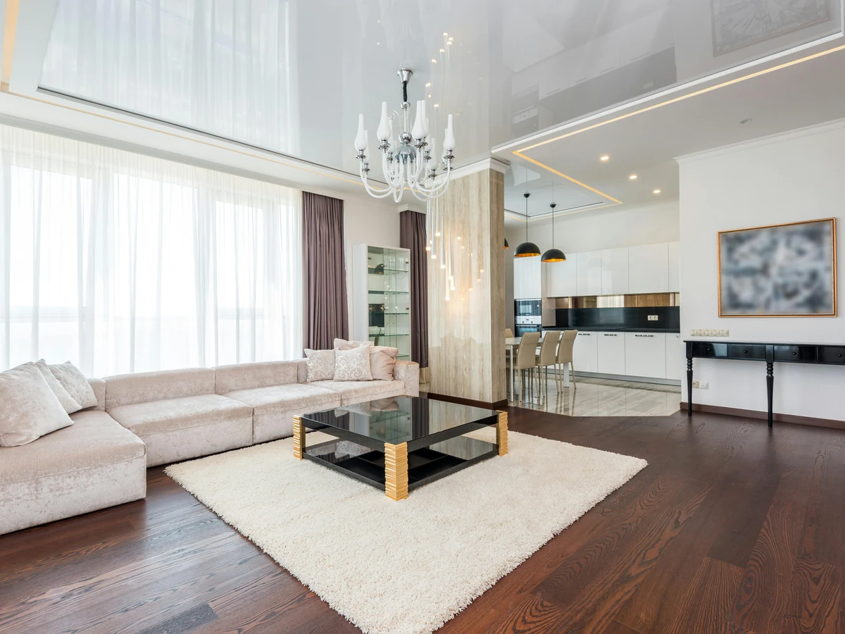 Large luxury living room painted in period property by Barnstaple Decorators